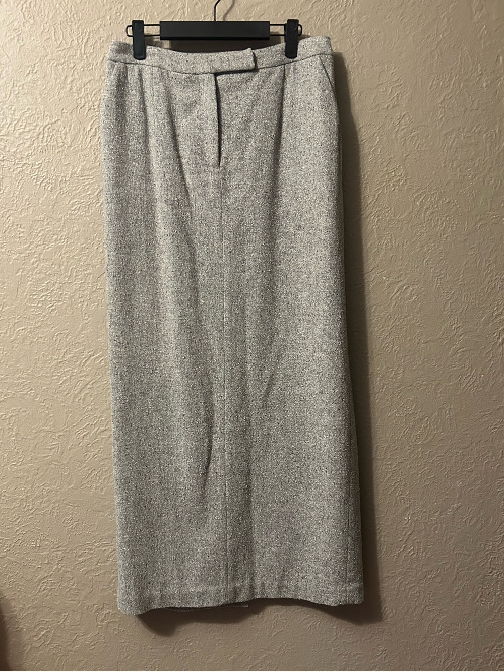 Valerie Stevens Gray Maxi Straight Skirt
